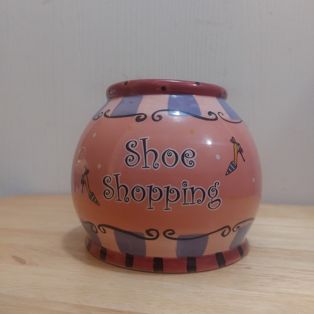 Bella Casa By Ganz Women's "Shoe Shopping " Vase/Savings Jar
